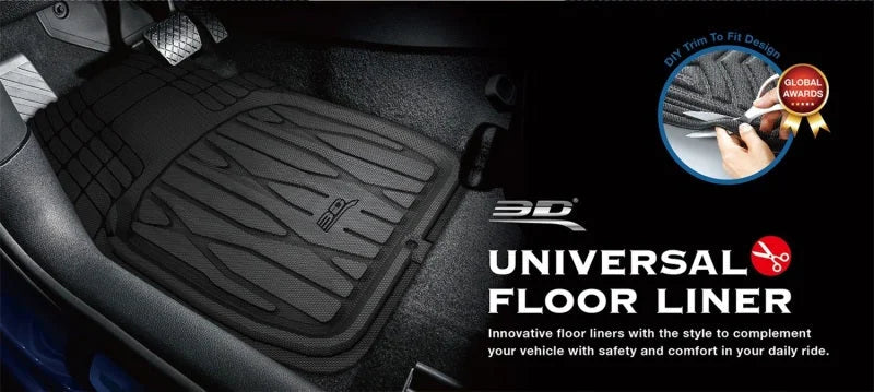 3D MAXpider 777-1 Universal Kagu Black Mat 4pcs (Size: L Front L 28in x W 21in Rear L 20in x 21in) - Installation View