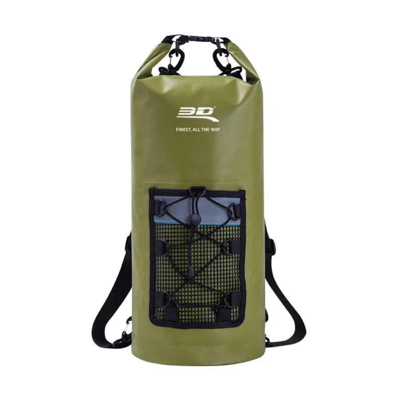 3D MAXpider Roll-Top Dry Bag Backpack - Army Green - Main Product View