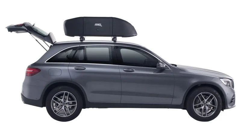 3D MAXpider Traveler Car Roof Box 161.5cm L x 78cm W x 42.2cm H - Black - Side View