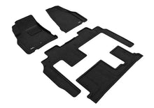 Load image into Gallery viewer, 3D Maxpider 09-17 Chevrolet Traverse w Bench 2nd Row Elegant 1st 2nd 3rd Row - Floor Mat Set (Black) - Main Product View