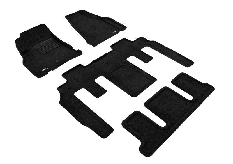 3D Maxpider 09-17 Chevrolet Traverse w Bucket 2nd Row Elegant 1st 2nd 3rd Row - Set (Black) - Main Product View