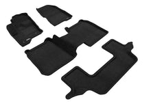 Load image into Gallery viewer, 3D Maxpider 09-19 Ford Flex w Center Console Elegant 1st 2nd 3rd (2 Eyelets) -Floor Mat Set (Black) - Main Product View