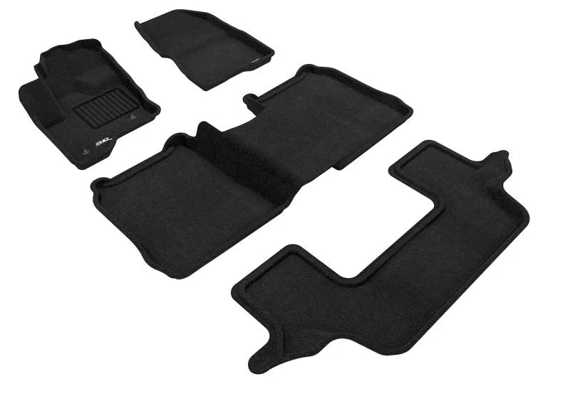 3D Maxpider 09-19 Ford Flex w/o Center Console Elegant 1st 2nd 3rd (2 Eyelets) - Set (Black) - Main Product View