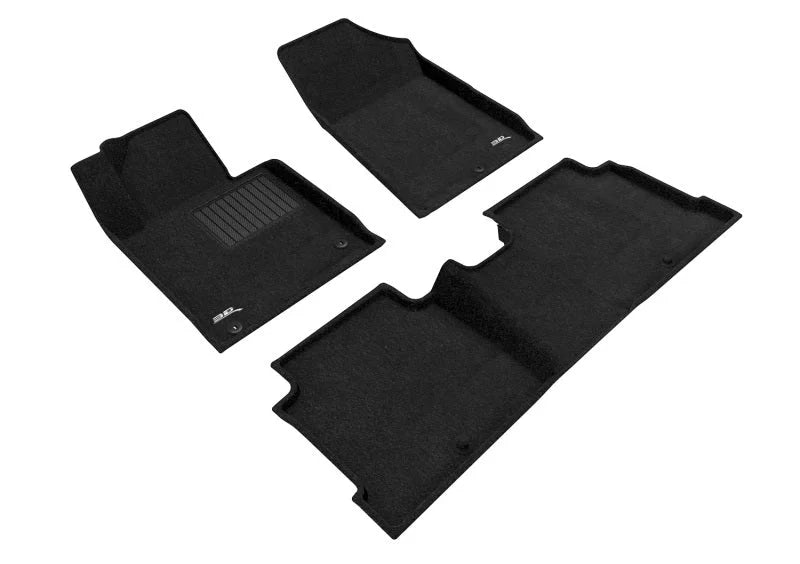 3D Maxpider 15-19 Hyundai Sonata / Elegant 1st 2nd Row - Floor Mat Set (Black) - Main Product View