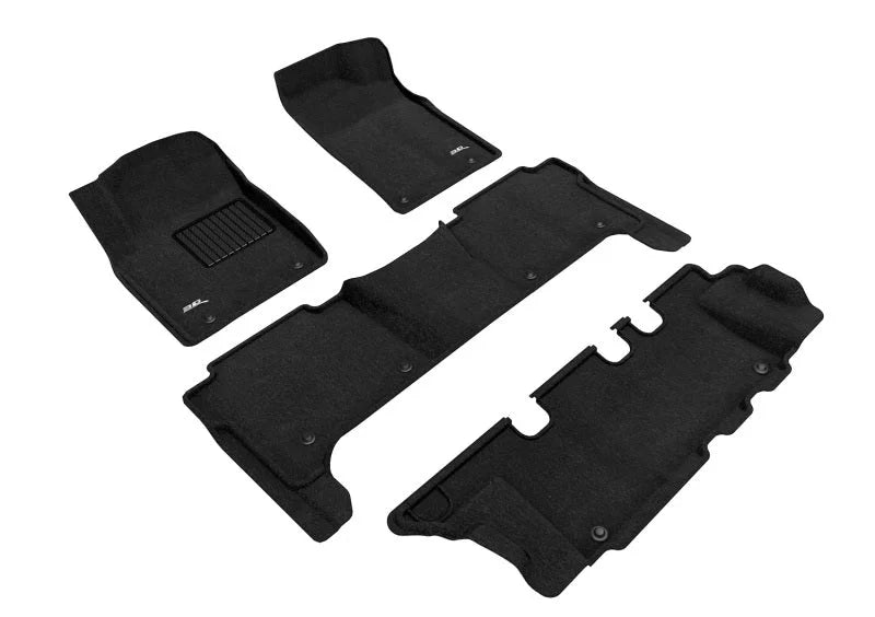 3D Maxpider 17-18 Nissan Armada With Bench 2nd Row Elegant Black R1 R2 R3 - Main Product View