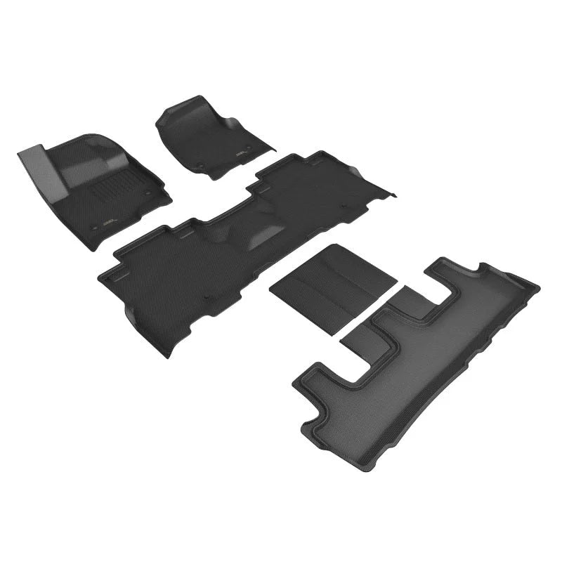3D Maxpider 18-23 Ford Expedition Max Kagu Floor Mat- Black R1 R2 R3 - Main Product View