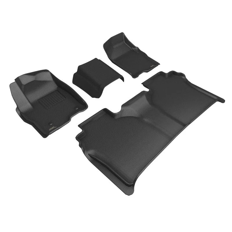 3D Maxpider 19-23 Gmc Sierra Crew Cab Kagu Floor Mat- Black R1 R2 - Main Product View