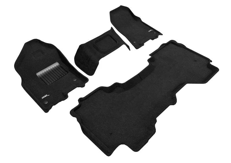 3D Maxpider 19-24 Dodge Ram 1500 Quad Cab With Bench Front Row Elegant Black R1 R2 - Main Product View