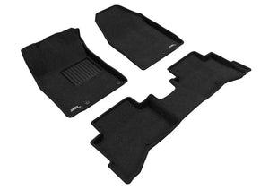 3D Maxpider 2017-2022 Kia Niro Elegant Floor Mat- Black 1St Row 2Nd Row - Main Product View