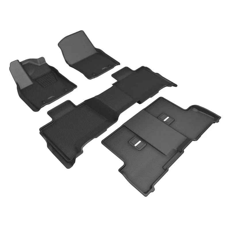 3D Maxpider 2023 Toyota Sequoia Kagu 1st 2nd 3rd Row - Set (Black) - Main Product View