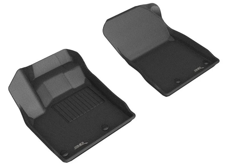 3D Maxpider 21-22 Nissan Rogue Kagu 1st Row Floormat - Black - Main Product View