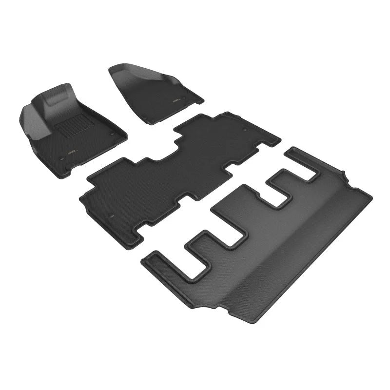 3D Maxpider 21-23 Chrysler Pacifica Pinnacle Kagu Floor Mat- Black R1 R2 R3 - Main Product View