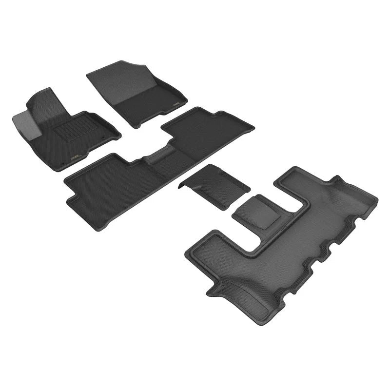 3D Maxpider 22-23 Kia Sorento 6-Seats Kagu Floor Mat- Black R1 R2 R3 - Additional View 5