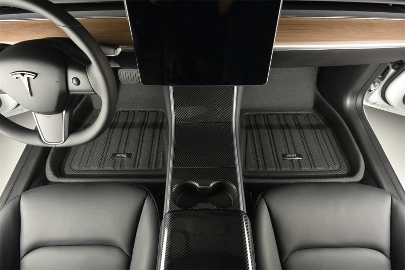 3D MAXpider 3D Maxpider 17-21 Tesla Model X Folding 7-Seat Elitect 1st 2nd 3rd Row - Floor Mat Set (Black) ACEE1TL00501809