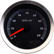 Load image into Gallery viewer, 4" Electronic Tachometer - Black Face DragSpecialties 83114B - Main Product View