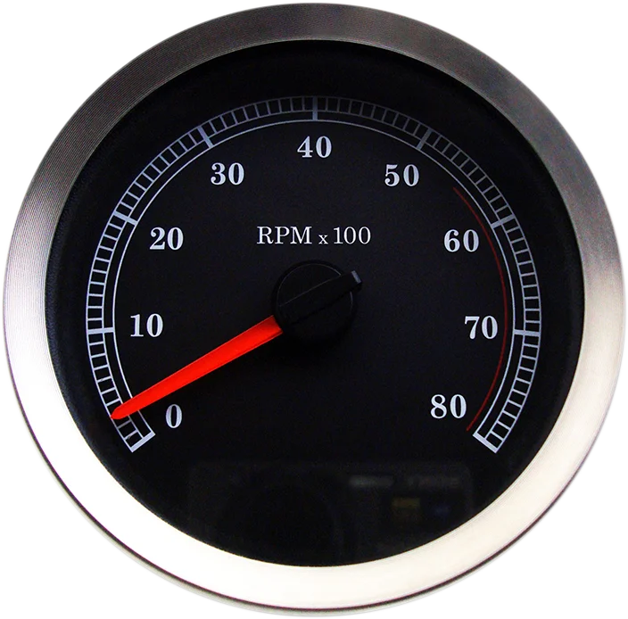 4" Electronic Tachometer - Black Face DragSpecialties 83114B - Main Product View