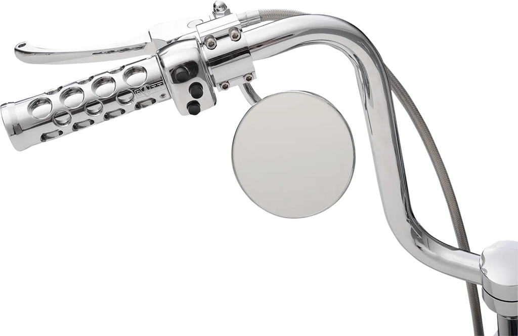 4" Round Mirror - Adjustable Stem DragSpecialties KA-1-BC4 - Side View
