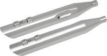 Load image into Gallery viewer, 4&quot; Slashdown Slip-On Mufflers - Black DragSpecialties H00966 - Detail View