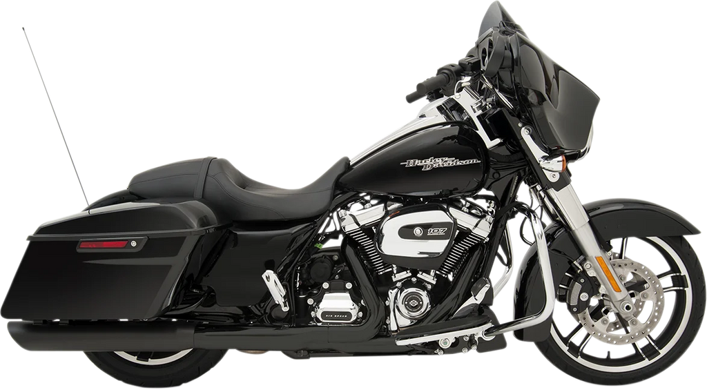 4" Slashdown Slip-On Mufflers - Black DragSpecialties H00968 - Main Product View
