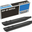 Load image into Gallery viewer, 4" Slashdown Slip-On Mufflers - Black DragSpecialties H00968 - Side View