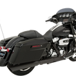 Load image into Gallery viewer, 4" Slashdown Slip-On Mufflers - Black DragSpecialties H00968 - Back View