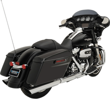 Load image into Gallery viewer, 4" Slashdown Slip-On Mufflers - Chrome DragSpecialties H00967 - Back View