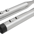 Load image into Gallery viewer, 4" Slip-On Mufflers with Billet End Caps - Black/Black DragSpecialties H00972 - Detail View