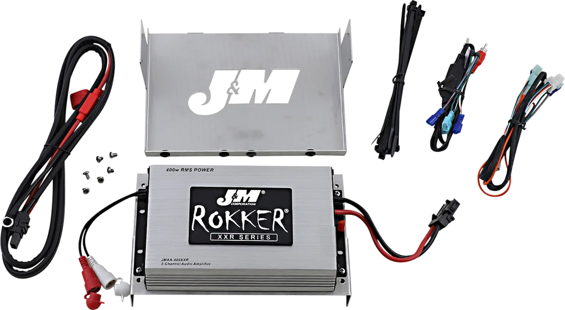 400 W 2-Channel Amp Kit - '15-'20 Road Glide J&M JAMP-400HR15 - Side View