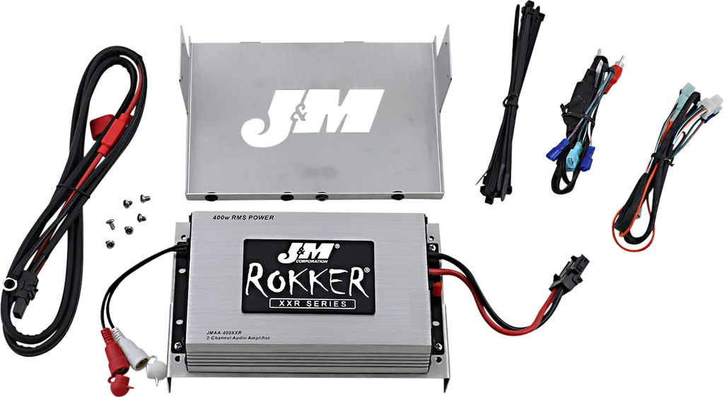 400 W 2-Channel Amp Kit - '15-'20 Road Glide J&M JAMP-400HR15 - Side View