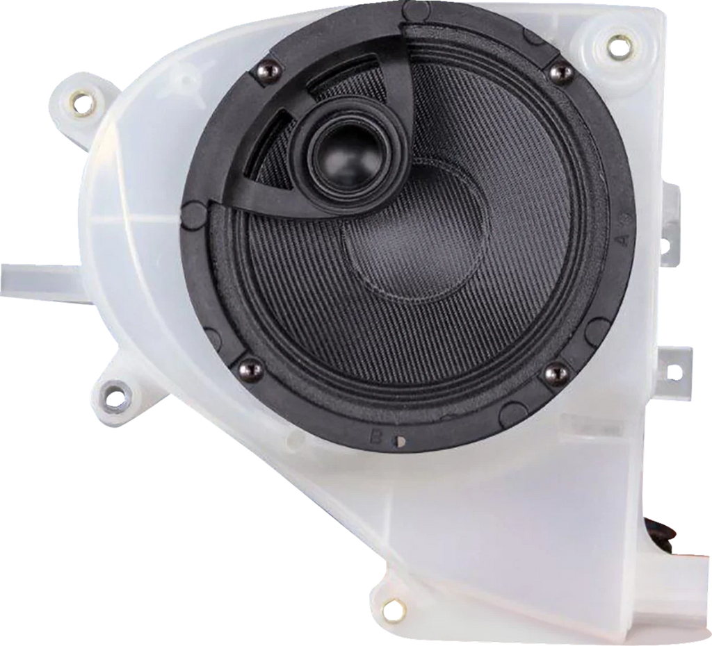 400 W 4-Channel Amplifier/Speaker Kit - '14-'23 FLHTK/FLHT/FLHCUTG J&M RKT6-400HC14-UL4 - Side View
