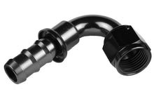 Load image into Gallery viewer, 4AN 120 Degree AN/Hose End Push Lock Black