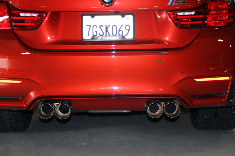 Dinan Free Flow Axleback Exhaust System - Black Tips fits 2015-2018 BMW M3 / 2015-2020 BMW M4