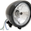 Load image into Gallery viewer, 5-3/4" Head Light with Visor - Clear Lens - Black DragSpecialties 20-0444B - Main Product View