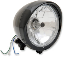 Load image into Gallery viewer, 5-3/4" Head Light with Visor - Clear Lens - Black DragSpecialties 20-0444B - Main Product View