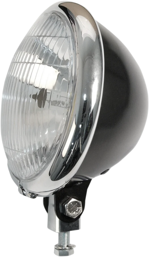 5 3/4" Headlight Assembly - Black/Chrome - Main Product View