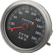 Load image into Gallery viewer, 5" KPH FL-Style 2:1 Speedometer - '89-'95 Black Face DragSpecialties 72422KMX - Main Product View