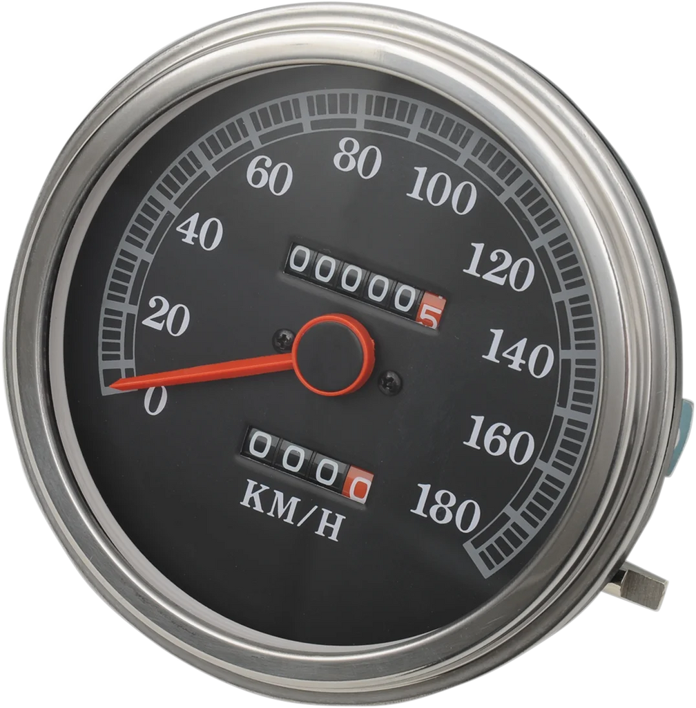 5" KPH FL-Style 2:1 Speedometer - '89-'95 Black Face DragSpecialties 72422KMX - Main Product View