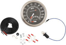 Load image into Gallery viewer, 5" MPH FL-Style 1:1 Speedometer with Tachometer - '68-'84 Black Face DragSpecialties 71478M - Main Product View