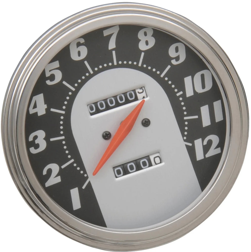 5" MPH FL-Style 2:1 Speedometer - '62-'67 Black Face DragSpecialties 72767M - Main Product View