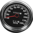 Load image into Gallery viewer, 5" MPH FL-Style 2:1 Speedometer - '89-'95 Black Face DragSpecialties 72422AMX - Main Product View