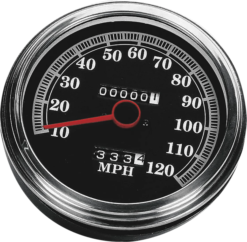 5" MPH FL-Style 2:1 Speedometer - '89-'95 Black Face DragSpecialties 72422AMX - Main Product View