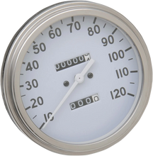 Load image into Gallery viewer, 5" MPH FL-Style 2:1 Speedometer - '89-'95 Black Face DragSpecialties 72422AMX - Side View
