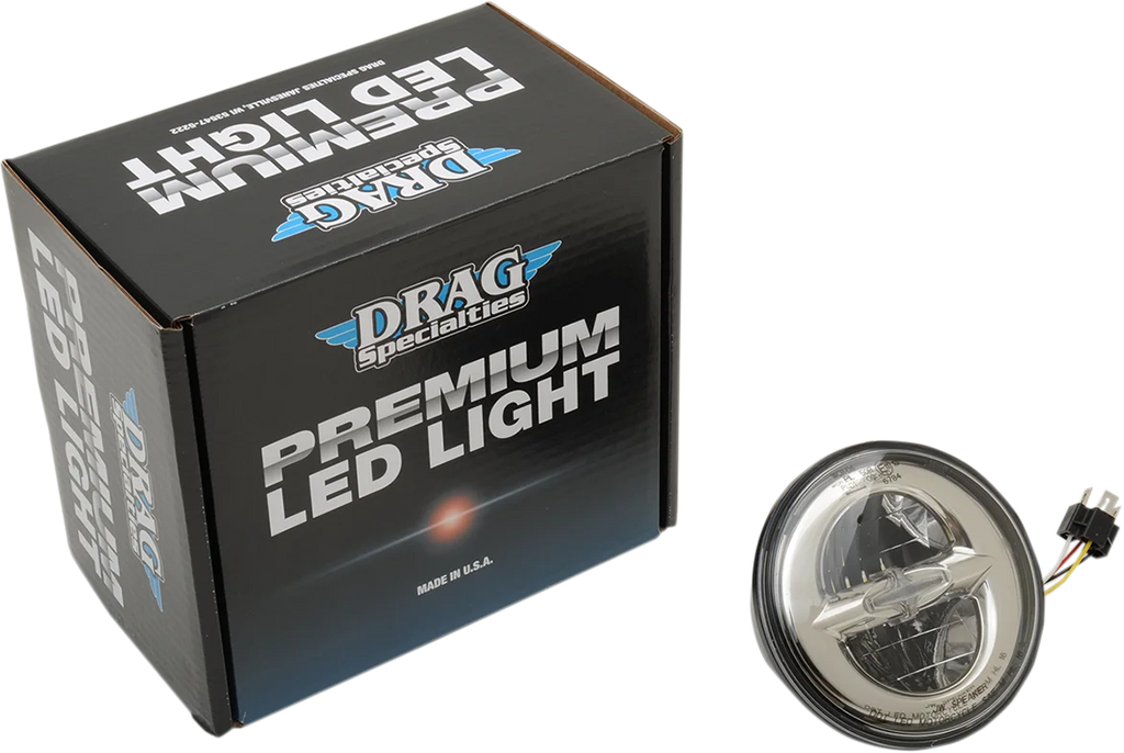 5.75" Reflector Style LED Headlamp - Chrome DragSpecialties 0553014 - Main Product View