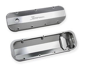 Holley Sniper EFI Sniper Valve Cover - Fabricated Aluminum - Natural Anodized 890002 fits 1965-2000 Chevrolet / GMC