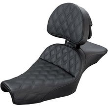 Load image into Gallery viewer, Saddlemen Explorer Seat - With Backrest - Lattice Stitched - Black 807-11-030LS fits 2004-2022 Harley-Davidson XL