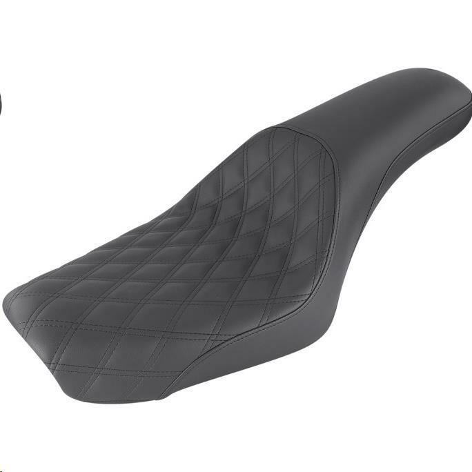 Saddlemen Profiler Seat - Front Lattice/Rear Smooth - Black 804-05-149 fits 2004-2005 Harley-Davidson FXDWG