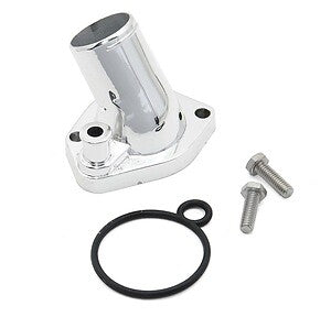 Mr. Gasket O-Ring Style Chrome Water Neck - 45 Degree 2662 fits 1966-1973 Ford Bronco / 1975-1993 Ford Bronco Custom / 1985-1996 Ford Bronco Eddie Bauer / 1975 Ford Bronco Northland, Bronco Ranger, E-100 Econoline, E-150 Econoline, Granada