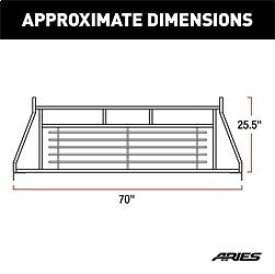 ARIES Classic Black Steel Headache Rack 111000 fits GMC / Ram