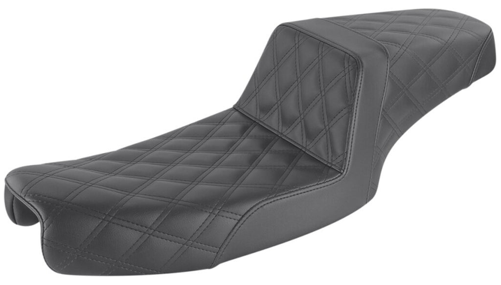 Saddlemen Step-Up Seat - Full Lattice Stitch - Black 891-04-175 fits Dyna