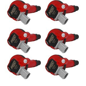 MSD Ignition Coil - 2-Pin Connector - Red 82586 fits 2010-2011 Ford Flex ECOBOOST 3.5L V6 / 2010 Ford Taurus SHO ECOBOOST 3.5L V6